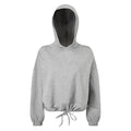 Heather Grey - Front - TriDri Womens-Ladies Cropped Oversize Hoodie