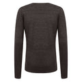 Grey Marl - Back - Henbury Womens-Ladies 12 Gauge Fine Knit V-Neck Jumper - Sweatshirt