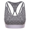 Grey Melange - Front - AWDis Just Cool Womens-Ladies Girlie Cross Back Crop Top