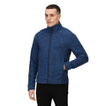 Navy Marl - Side - Regatta Mens Thornly Full Zip Marl Fleece Jacket