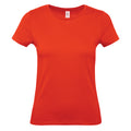 Fire Red - Front - B&C Womens-Ladies #E150 T-Shirt