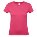 Fuchsia - Front - B&C Womens-Ladies #E150 T-Shirt