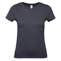 Light Navy - Front - B&C Womens-Ladies #E150 T-Shirt