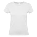 White - Front - B&C Womens-Ladies #E150 T-Shirt