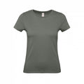 Millennial Khaki - Front - B&C Womens-Ladies #E150 T-Shirt