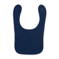 Navy - Front - Larkwood Baby Unisex Plain & Contrast Bib (Pack of 2)