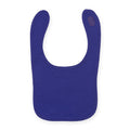 Purple - Front - Larkwood Baby Unisex Plain & Contrast Bib (Pack of 2)