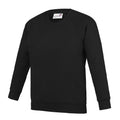 Black - Front - AWDis Academy Childrens-Kids Crew Neck Raglan School Sweatshirt (Pack of 2)