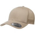 Khaki-Khaki - Front - Yupoong Flexfit Retro Snapback Trucker Cap (Pack of 2)