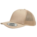 Khaki-Khaki - Back - Yupoong Flexfit Retro Snapback Trucker Cap (Pack of 2)