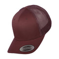 Maroon - Back - Yupoong Flexfit Retro Snapback Trucker Cap (Pack of 2)