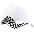 White - Front - Beechfield Unisex Grand Prix Baseball Cap (Pack of 2)