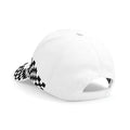 White - Side - Beechfield Unisex Grand Prix Baseball Cap (Pack of 2)