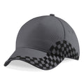 Graphite Grey - Back - Beechfield Unisex Grand Prix Baseball Cap (Pack of 2)