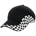 Black - Back - Beechfield Unisex Grand Prix Baseball Cap (Pack of 2)