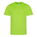 Electric Green - Front - AWDis Just Cool Mens Performance Plain T-Shirt