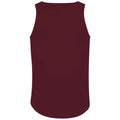 Burgundy - Back - AWDis Just Cool Mens Sports Gym Plain Tank - Vest Top