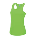 Electric Green - Side - AWDis Just Cool Girlie Fit Sports Ladies Vest - Tank Top