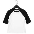 White-Black - Front - Bella + Canvas Toddler 3-4 Sleeve Baseball Tee