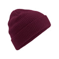 Burgundy - Front - Beechfield Organic Cotton Beanie