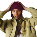 Burgundy - Back - Beechfield Organic Cotton Beanie