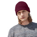 Burgundy - Side - Beechfield Organic Cotton Beanie