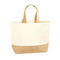 Natural - Front - Westford Mill Jute Base Canvas Tote XL