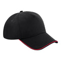 Black-Classic Red - Back - Beechfield Authentic 5-Panel Cap