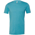 Heather Aqua - Front - Bella + Canvas Adults Unisex Heather Cvc Short Sleeve T-Shirt