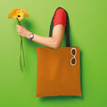 Orange-Black - Back - Nutshell Varsity Cotton Shopper Long Handle Tote