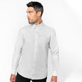 White - Back - Kariban Mens Long Sleeve Easy Care Oxford Shirt