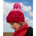 Classic Red-True Pink - Front - Beechfield Unisex Adults Apres Cuffed Beanie