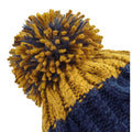 Oxford Navy-Mustard - Side - Beechfield Unisex Adults Apres Cuffed Beanie