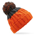 Orange-Graphite Grey - Front - Beechfield Unisex Adults Apres Cuffed Beanie