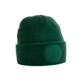 Bottle Green - Front - Beechfield Unisex Circular Patch Cuffed Beanie