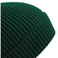 Bottle Green - Back - Beechfield Unisex Engineered Knit Ribbed Beanie