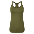 Olive - Front - TriDri Womens-Ladies Seamless 3D Fit Sculpt Vest