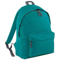 Emerald-Graphite Grey - Front - Bagbase Original Plain Backpack