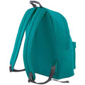 Emerald-Graphite Grey - Back - Bagbase Original Plain Backpack