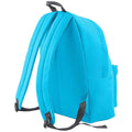 Surf Blue-Graphite Grey - Back - Bagbase Original Plain Backpack