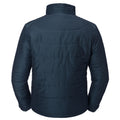 French Navy - Back - Russell Mens Cross Padded Jacket