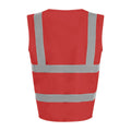 Red - Back - PRO RTX Unisex Adult Sleeveless Hi-Vis Vest