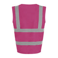 Raspberry - Back - PRO RTX Unisex Adult Sleeveless Hi-Vis Vest