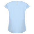 Light Blue - Pack Shot - Henbury Womens-Ladies Pleated Blouse