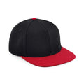 Black-Red - Front - Beechfield 6 Panel Snapback Cap