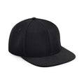 Black - Front - Beechfield 6 Panel Snapback Cap