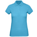 Very Turquoise - Front - B&C Womens-Ladies Inspire Polo Shirt