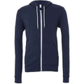 Navy - Front - Bella + Canvas Unisex Adult Fleece Full Zip Hoodie