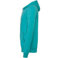 Teal - Side - Bella + Canvas Unisex Adult Fleece Full Zip Hoodie