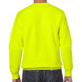 Safety Green - Back - Gildan Mens Heavy Blend Sweatshirt